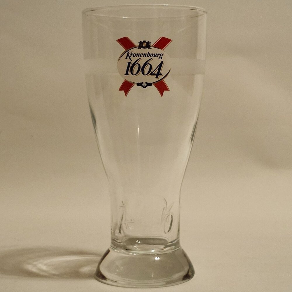 KRONENBOURG 1664 PINT GLASS 20oz HOME BAR PUB MANCAVE Brand New